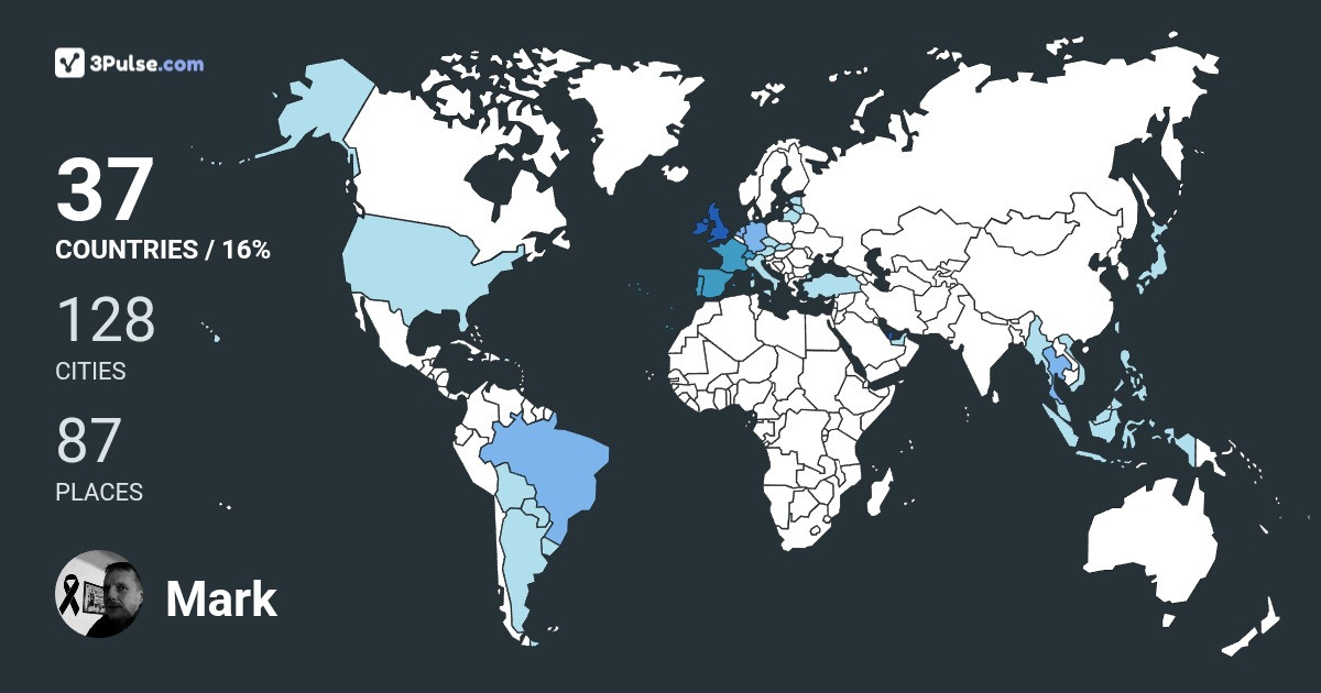 Изображение Карты путешествий Mark Stevenson