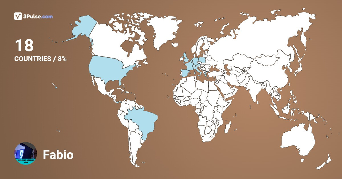 Fabio Marcovaldi's Travel Map Image