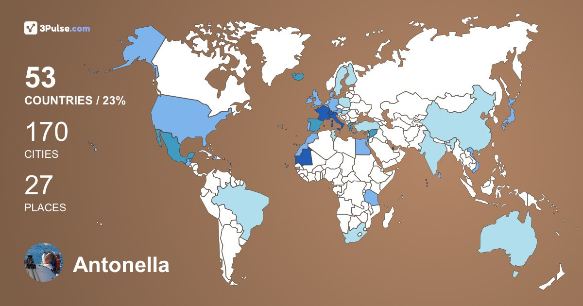 Antonella Benvegna's Travel Map Image