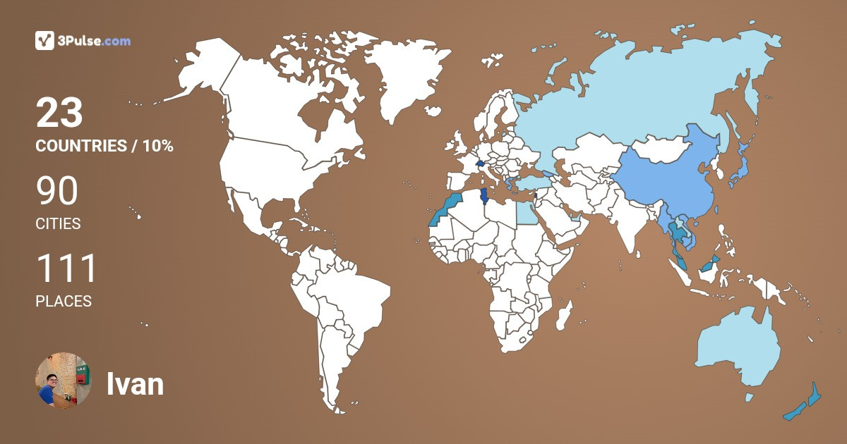 Изображение Карты путешествий Ivan Lu
