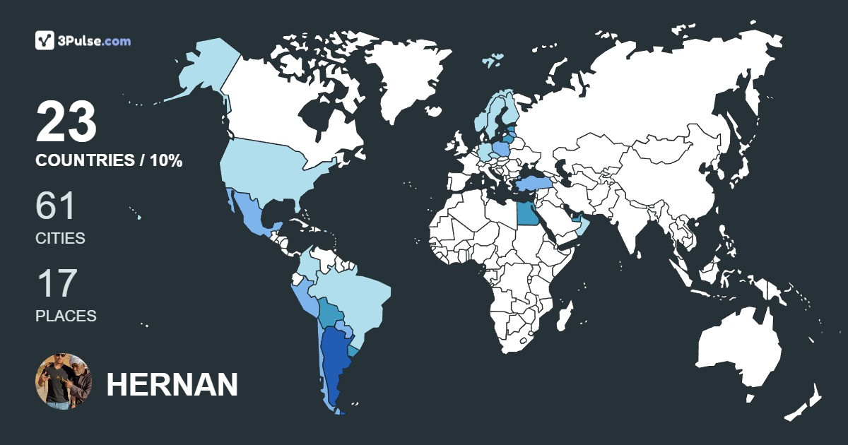 HERNAN's Travel Map Image