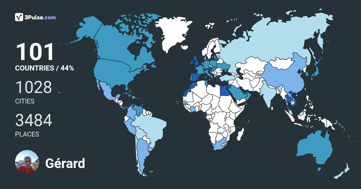 Изображение Карты путешествий Gérard Mendy