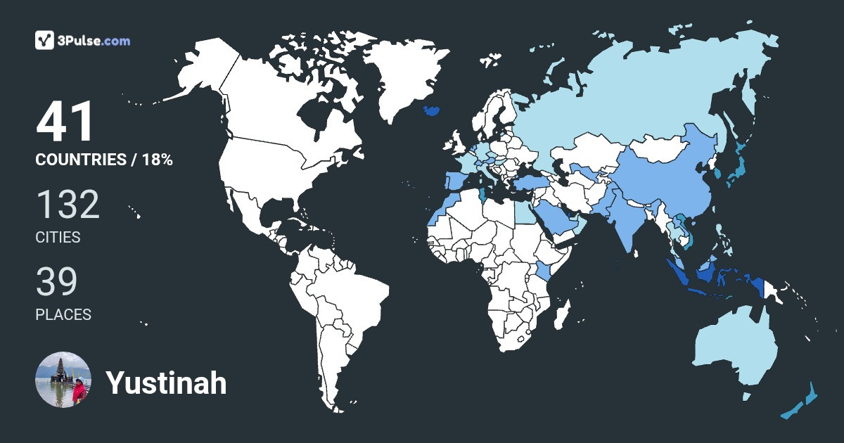 Yustinah Yustinah's Travel Map Image