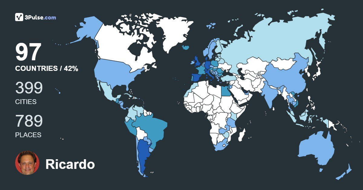 Ricardo Duek's Travel Map Image