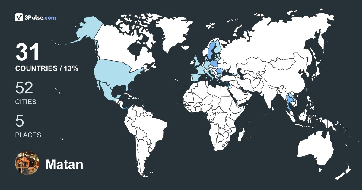 Matan Rachmut's Travel Map Image