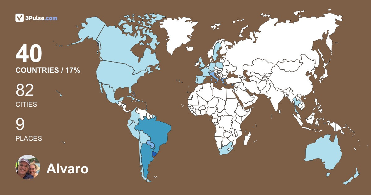 Alvaro Robaina Gioscia's Travel Map Image