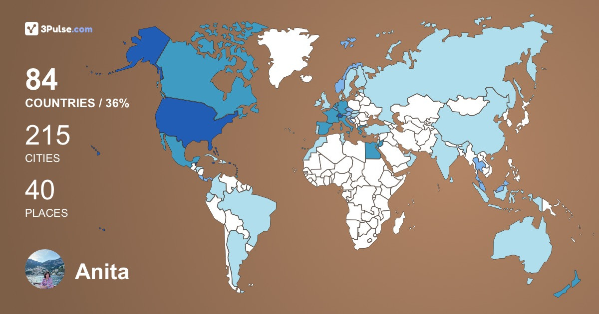 Изображение Карты путешествий Anita Dunham-Potter