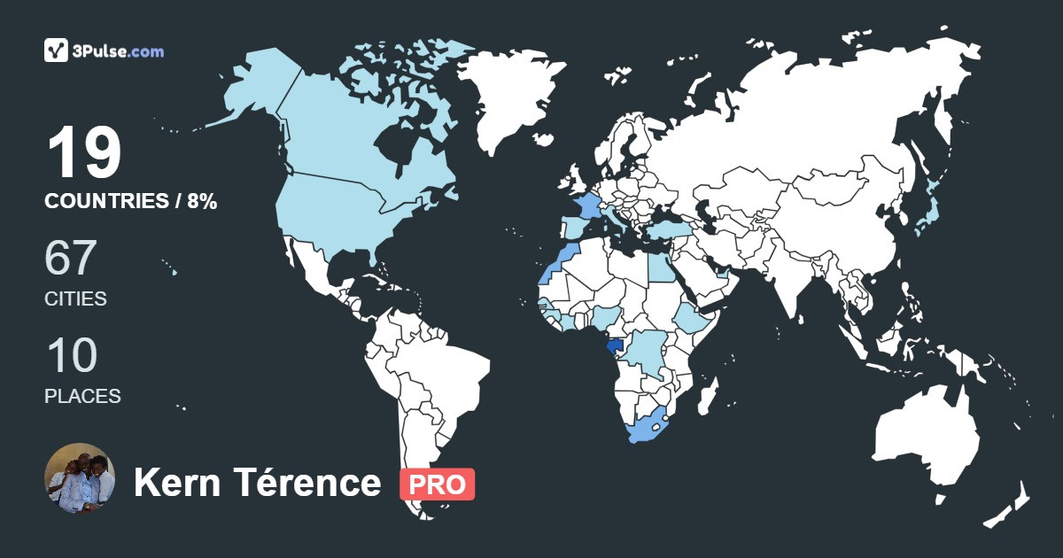 Изображение Карты путешествий Kern Térence Iponga