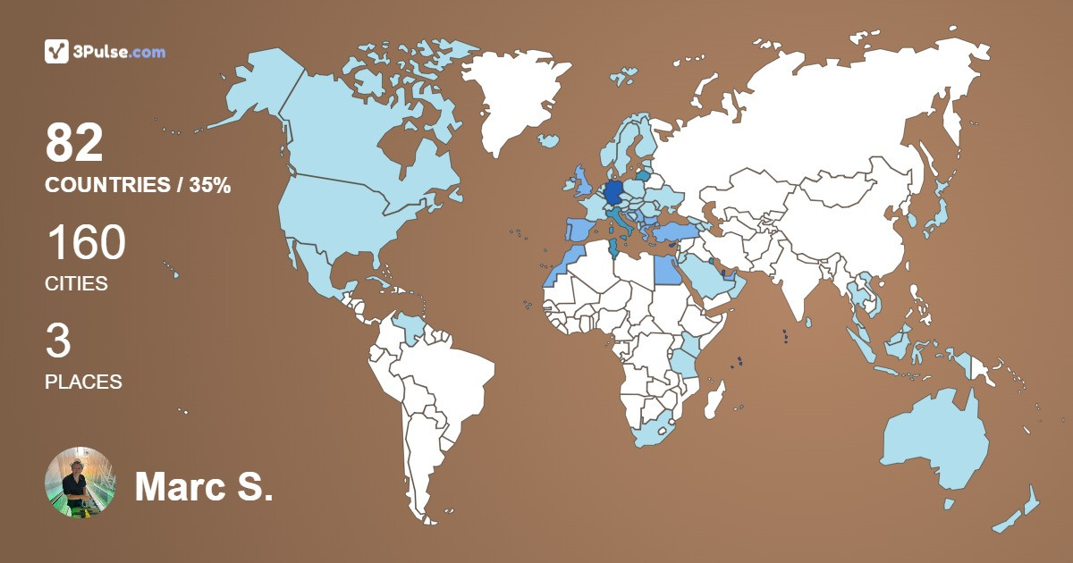Marc S. Plaetrich's Travel Map Image