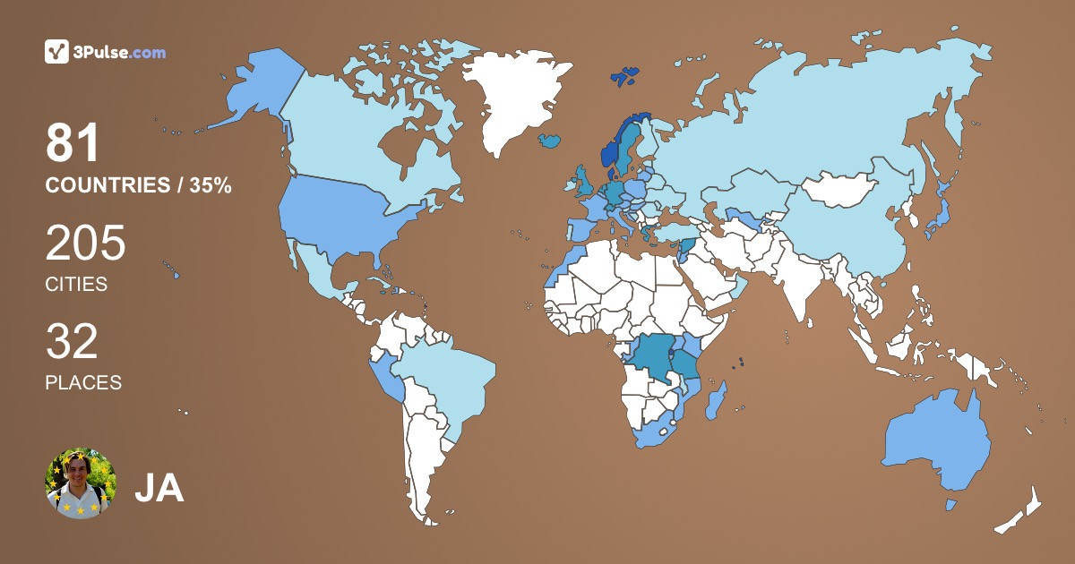 Изображение Карты путешествий JA Bonnevie