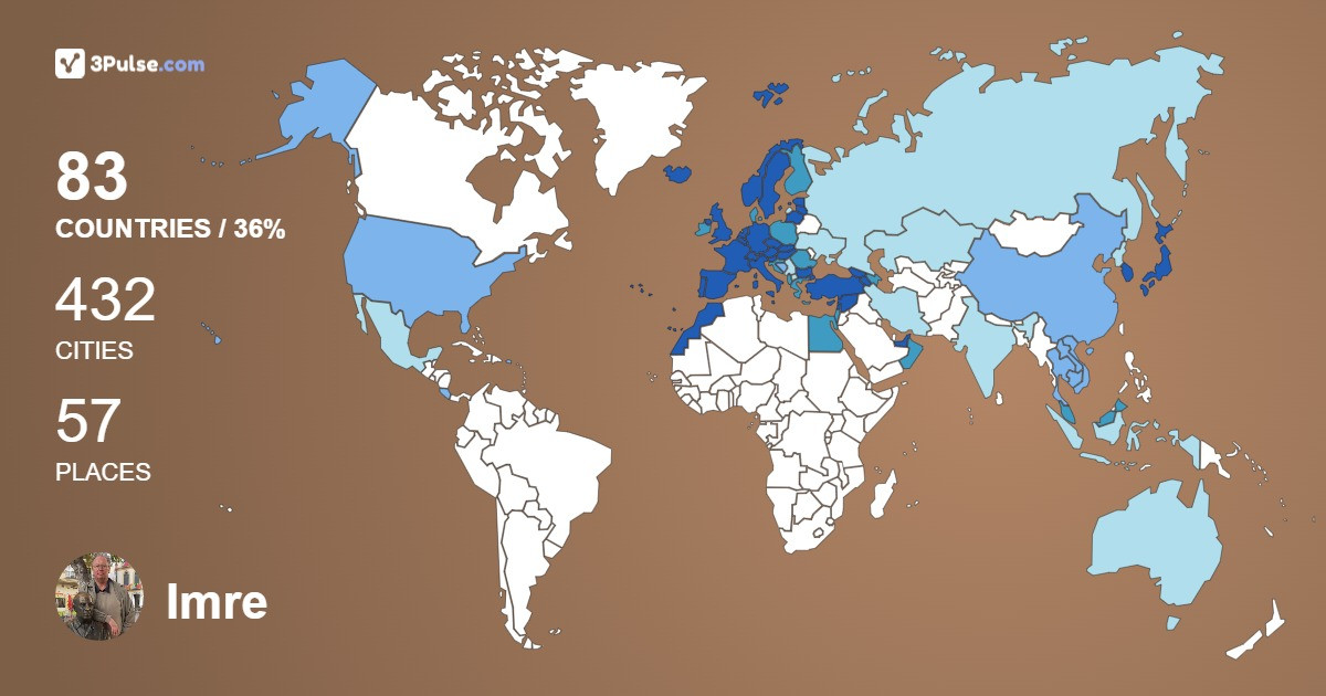 Imre Szűcs's Travel Map Image