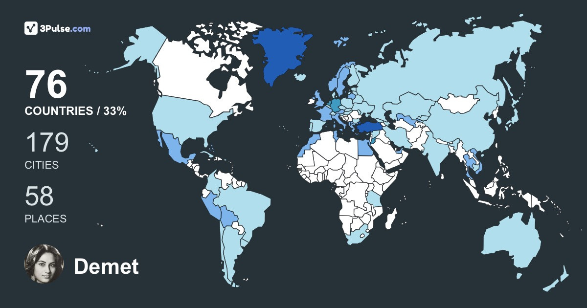 Изображение Карты путешествий Demet Eryıldız