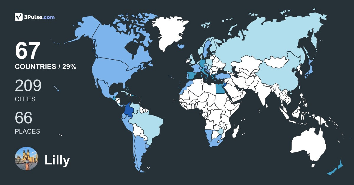 Lilly E p's Travel Map Image