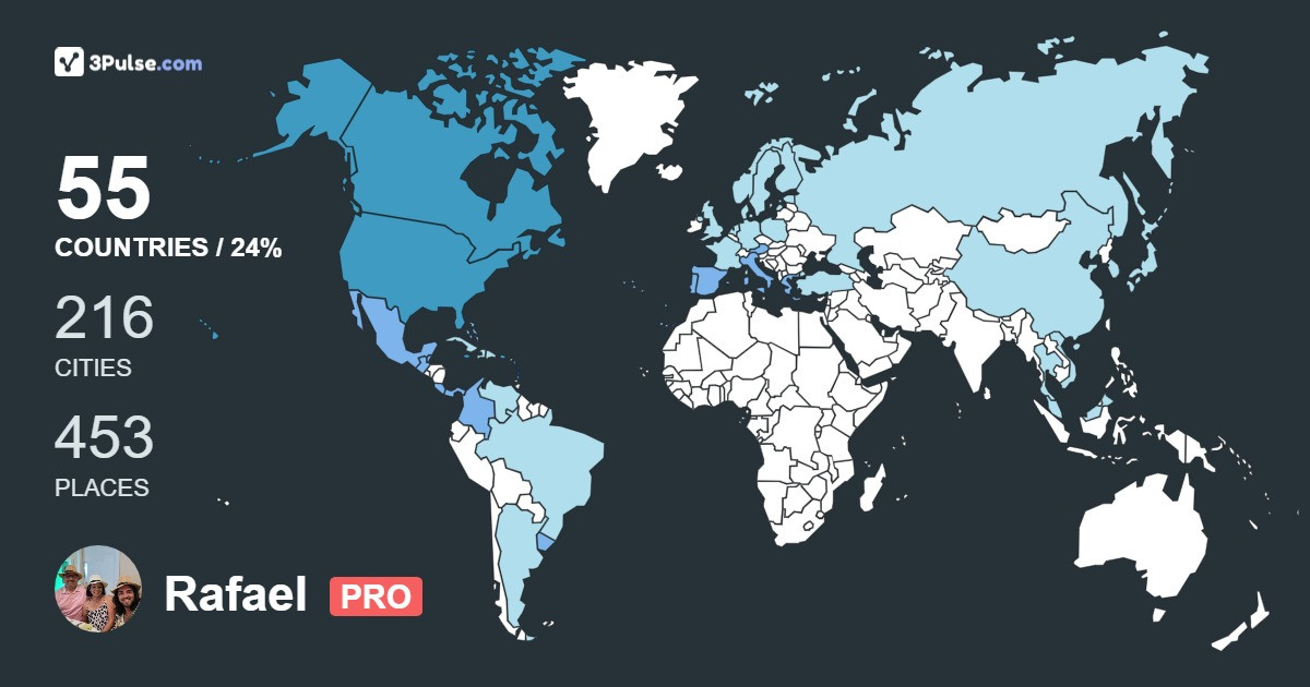 Rafael Munoz's Travel Map Image