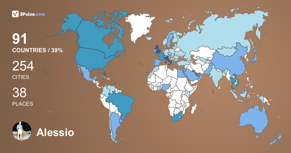 Alessio Gaggioli's Travel Map Image