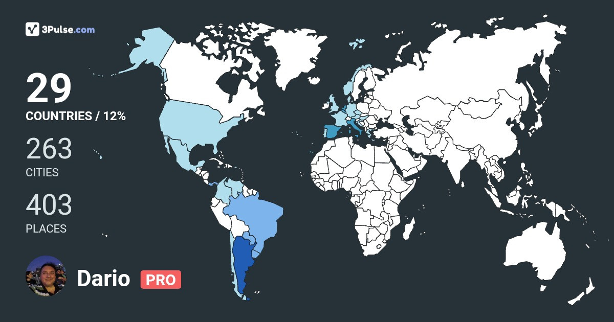 Dario Polito's Travel Map Image