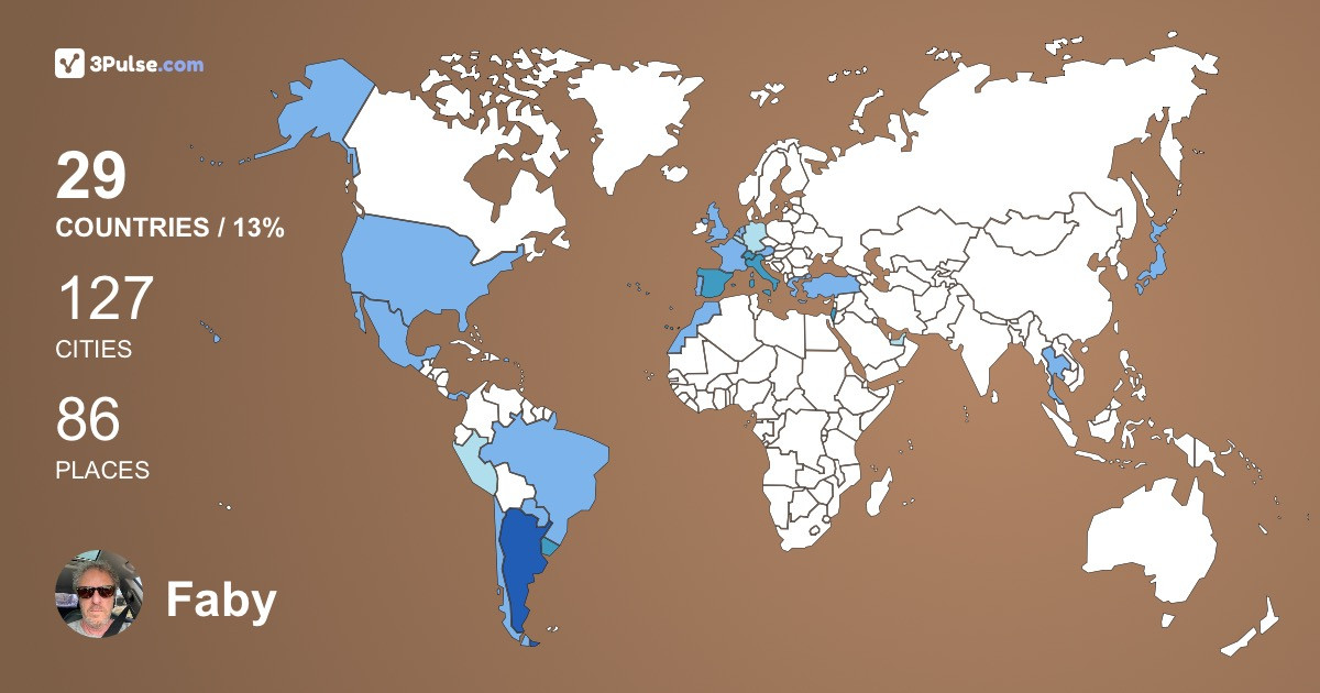 Faby Kasvin's Travel Map Image