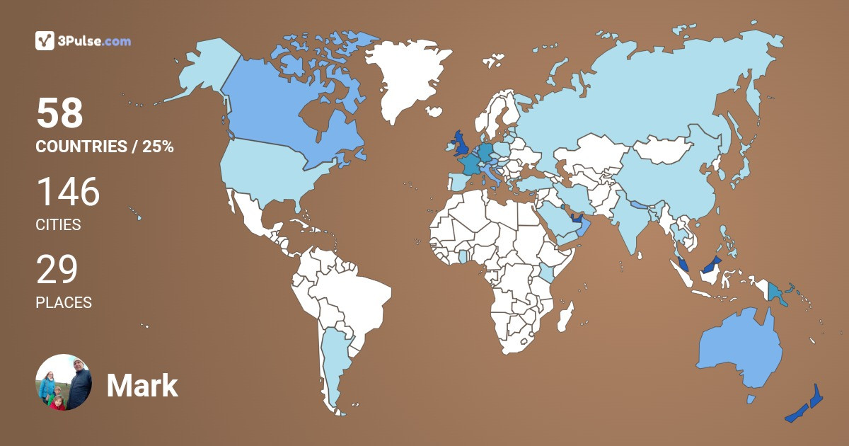 Mark Freeman's Travel Map Image