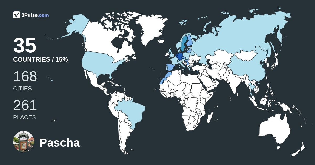 Pascha Grafov's Travel Map Image