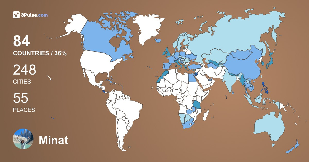 Minat Jaravata's Travel Map Image