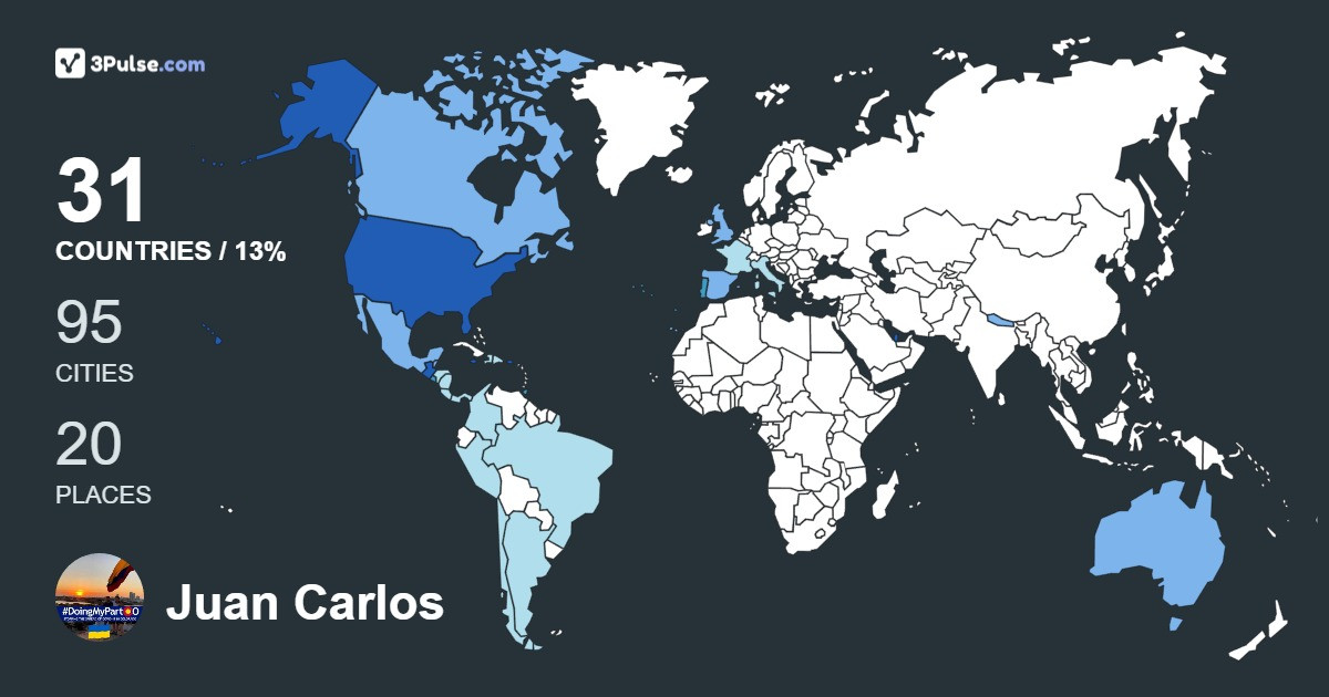Juan Carlos Sanabria's Travel Map Image