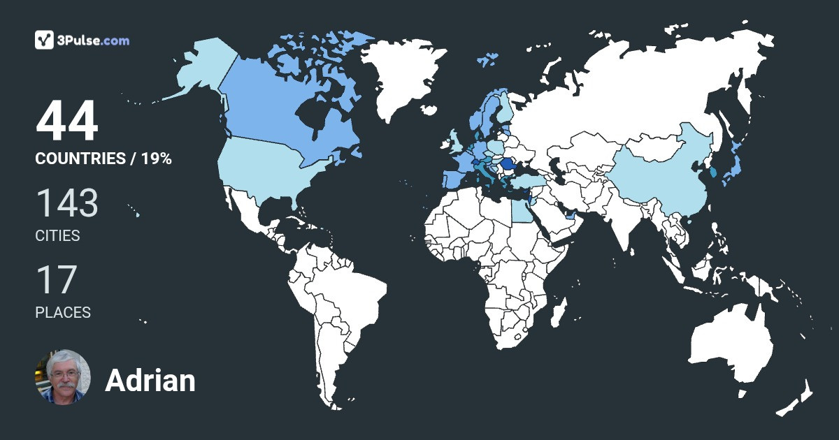 Adrian Weissman's Travel Map Image