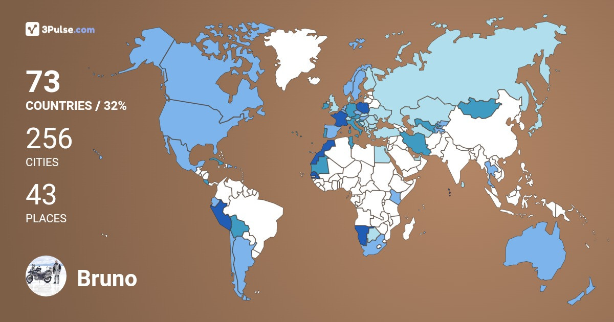Изображение Карты путешествий Bruno Helliet