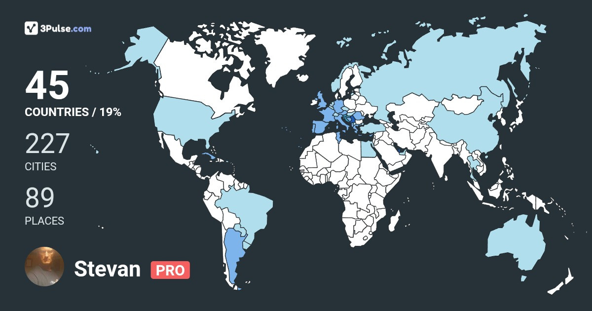 Изображение Карты путешествий Stevan Lukic