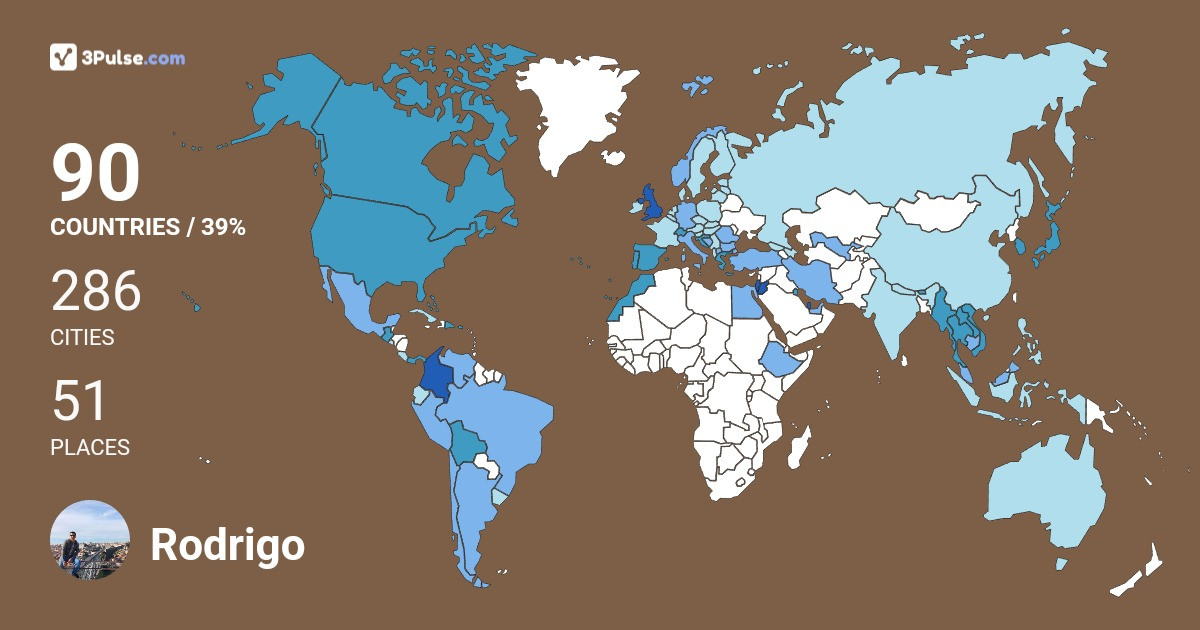 Rodrigo Martinez's Travel Map Image