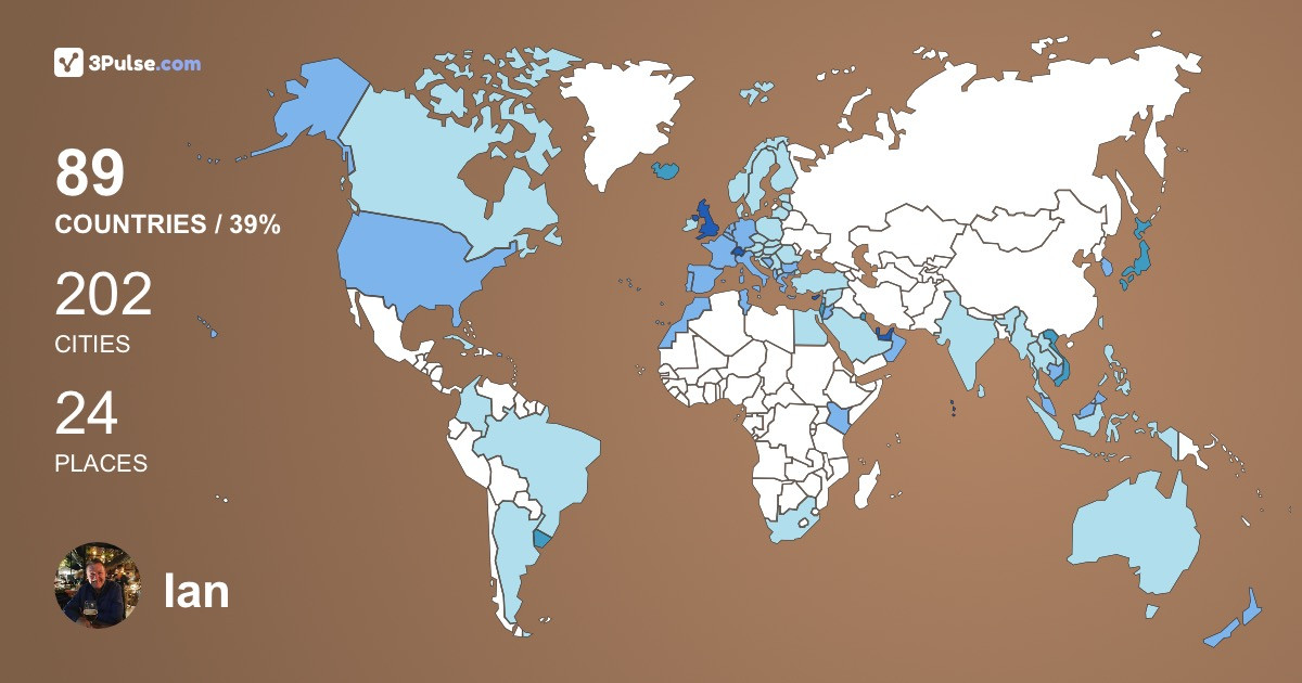 Ian Jackson's Travel Map Image