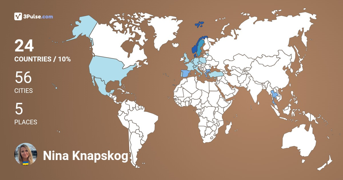 Изображение Карты путешествий Nina Knapskog Linge