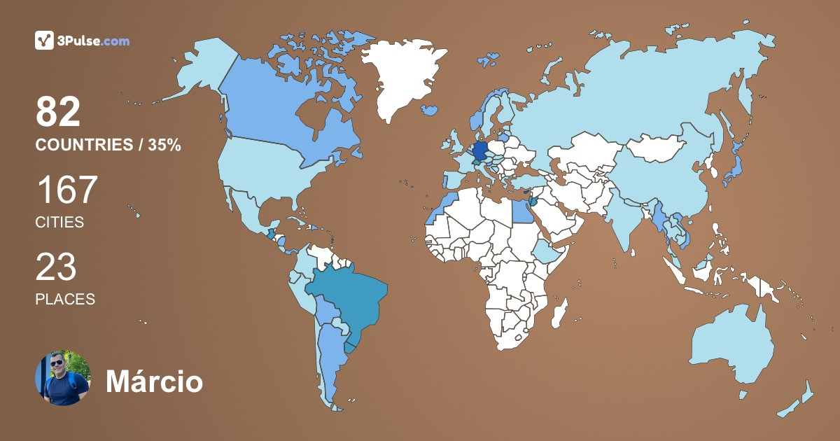 Márcio Bezerra's Travel Map Image