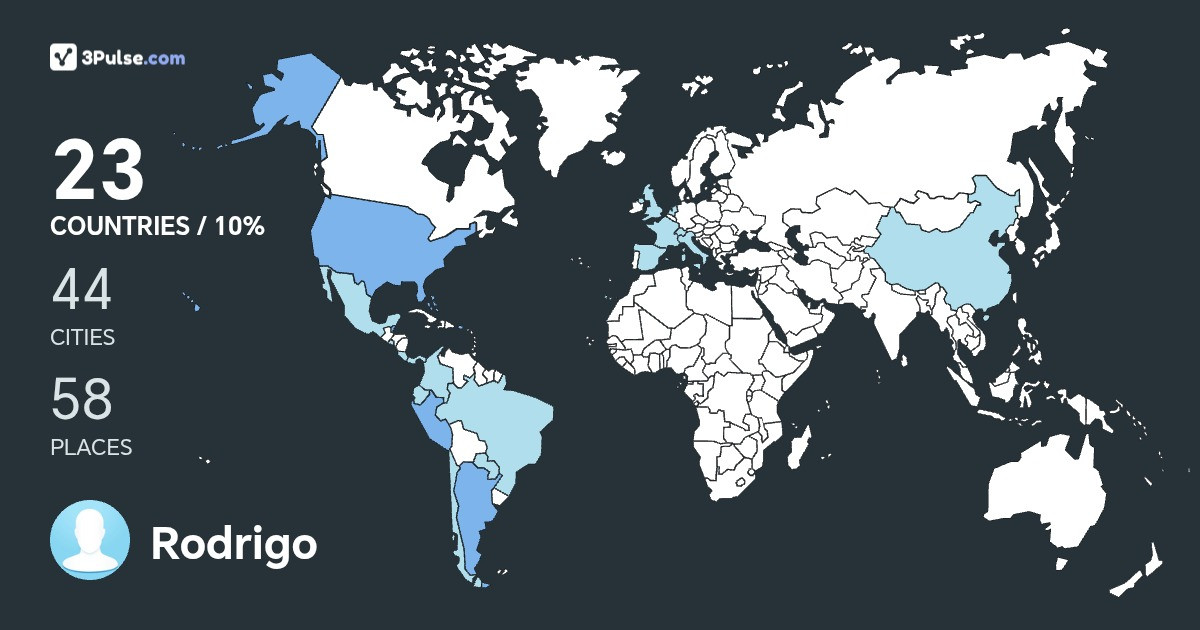 Rodrigo Estrada's Travel Map Image