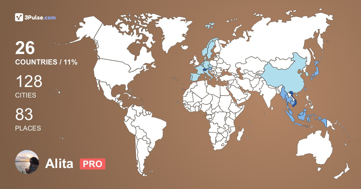 Alita Tran's Travel Map Image