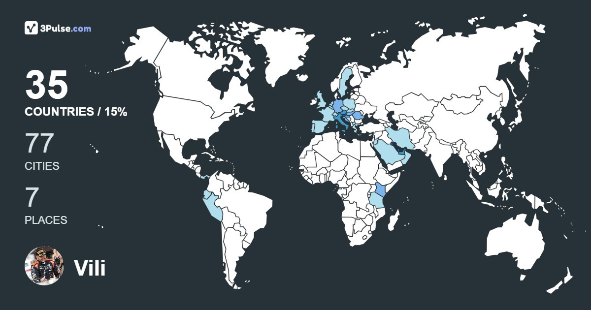 Vili Oslaj's Travel Map Image