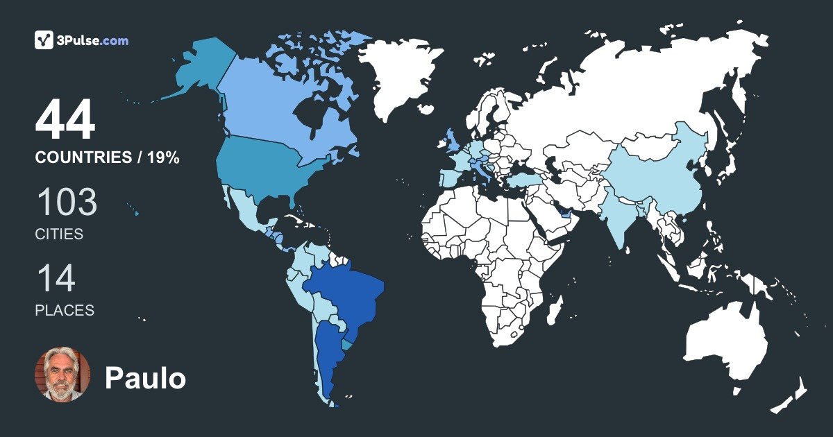 Изображение Карты путешествий Paulo Motta Mello
