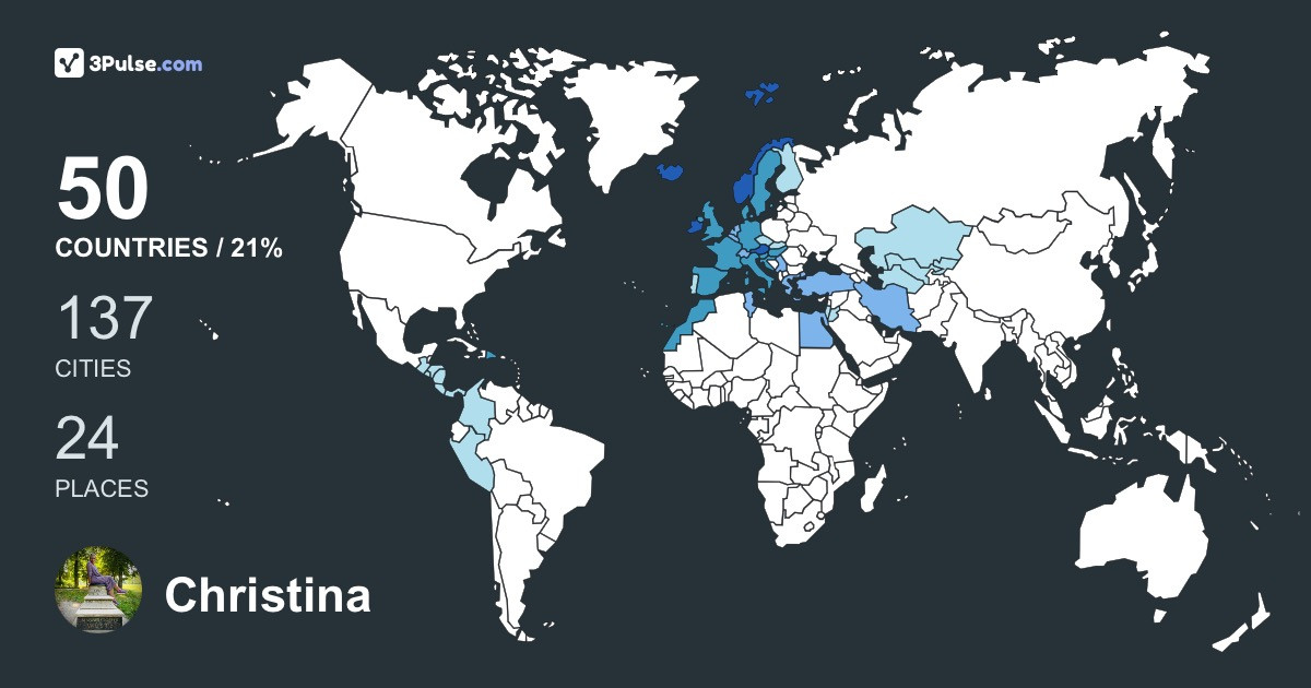 Christina Turki-Wagner's Travel Map Image