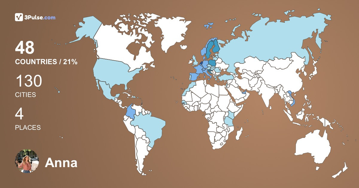 Anna Jenkins's Travel Map Image