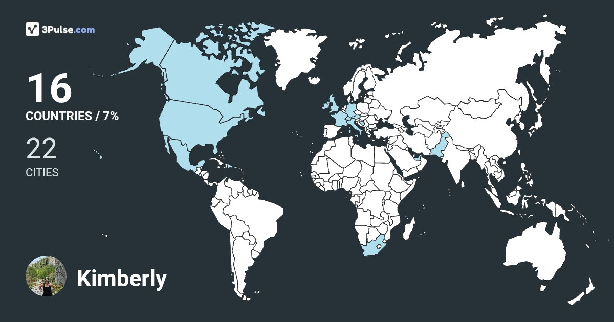 Kimberly Engels's Travel Map Image