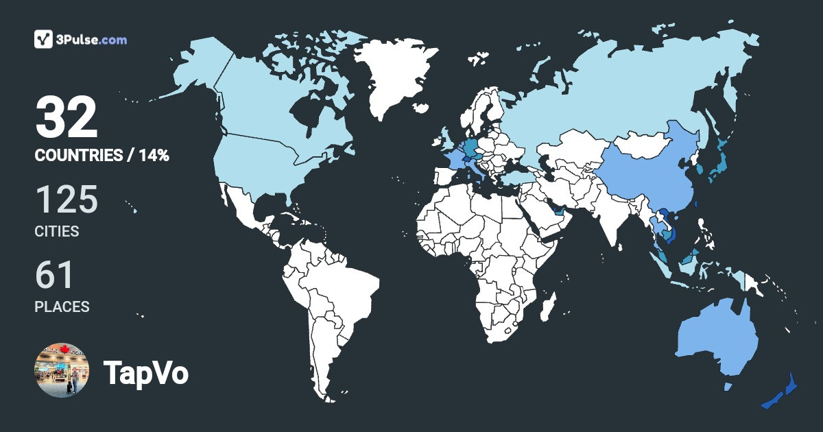 TapVo's Travel Map Image