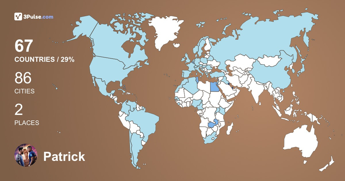 Patrick Salas's Travel Map Image