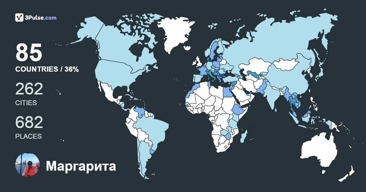 Маргарита Йонева's Travel Map Image
