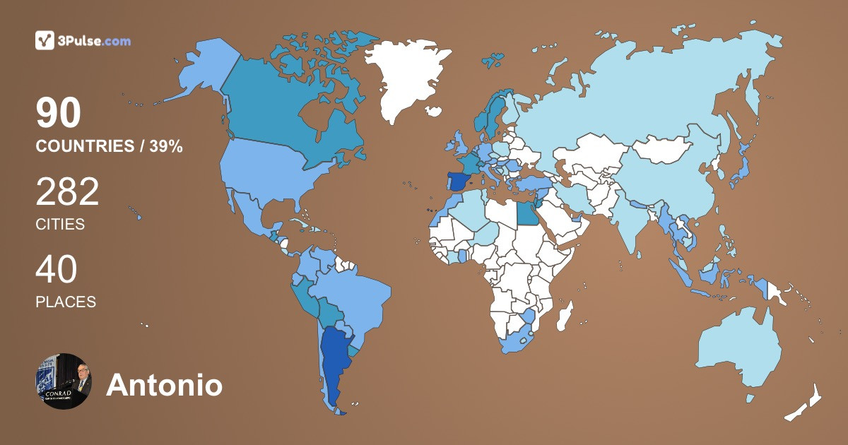 Antonio García Del Valle Gómez's Travel Map Image
