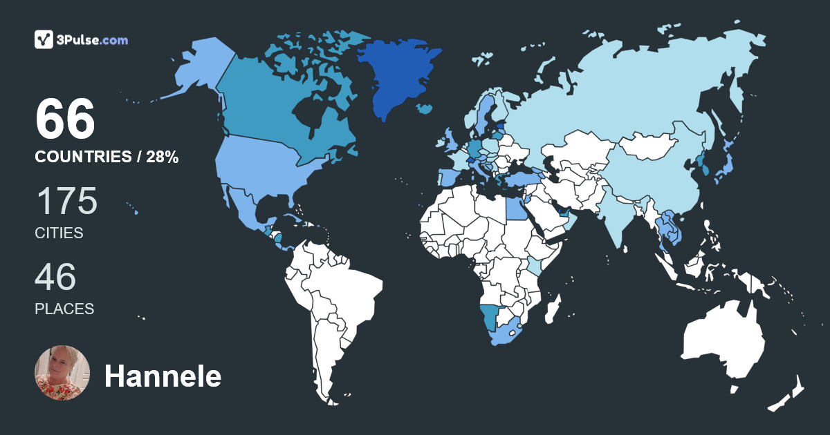 Hannele Jäämaa's Travel Map Image
