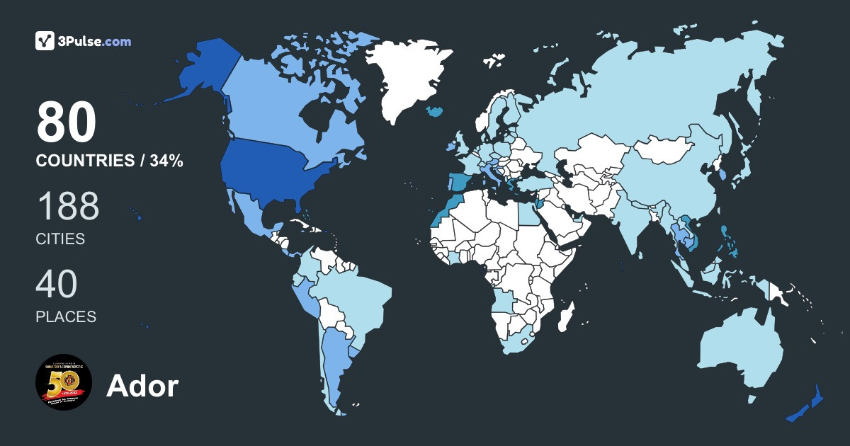Изображение Карты путешествий Ador Colmenar