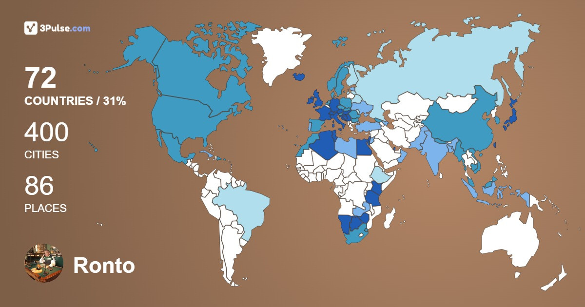 Ronto Attila's Travel Map Image