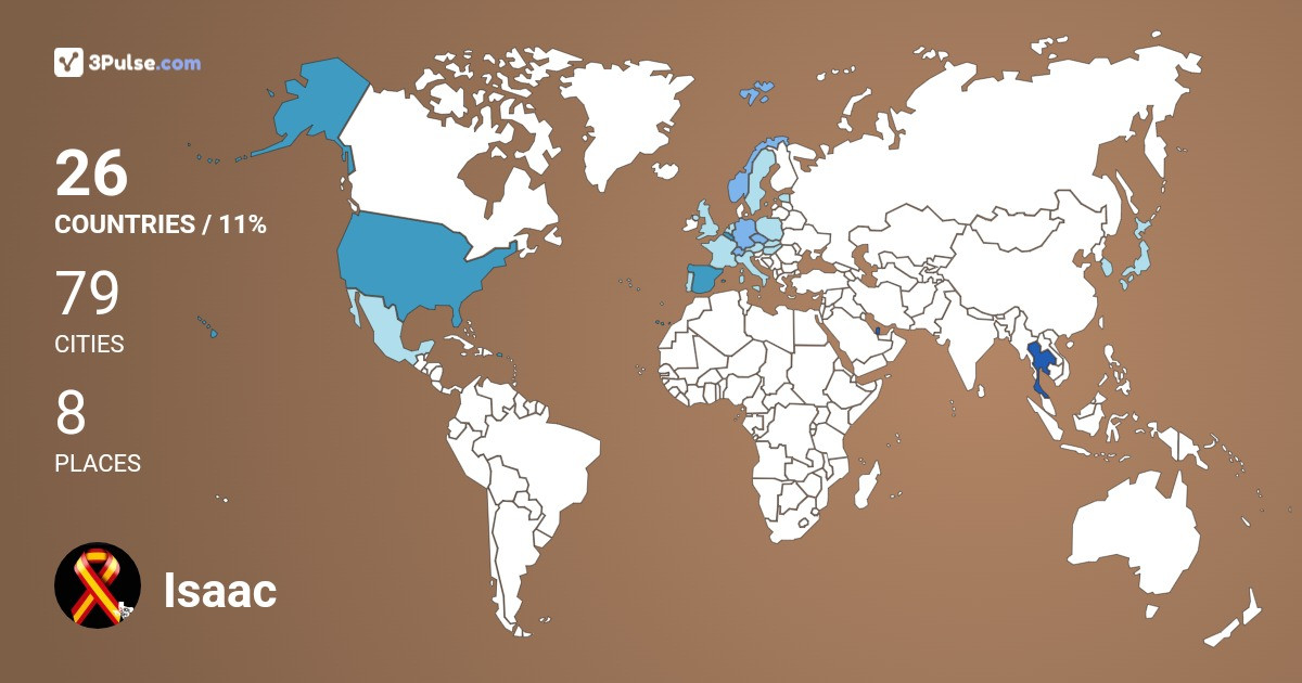 Isaac Hdgo Mlna's Travel Map Image