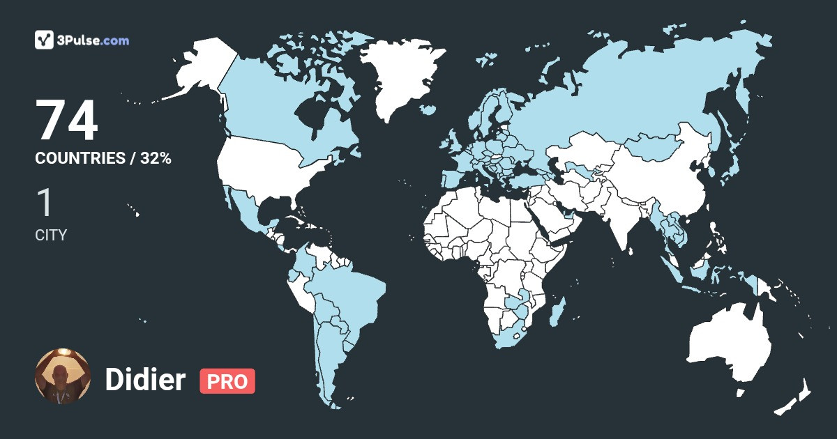 Didier Baudry's Travel Map Image