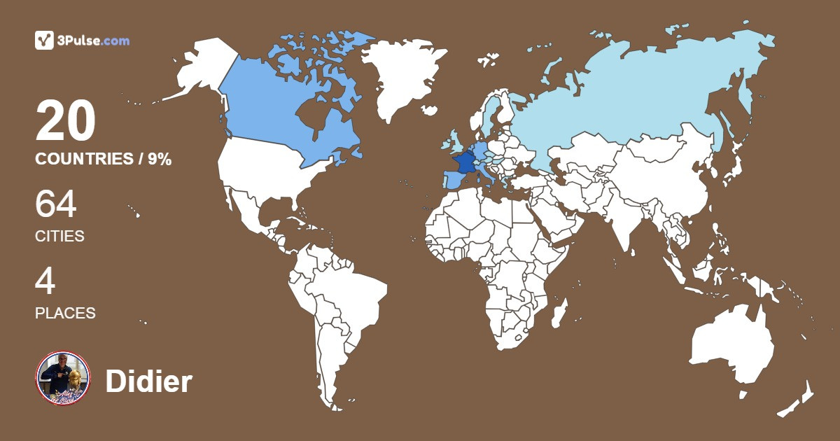 Didier Berthelin's Travel Map Image