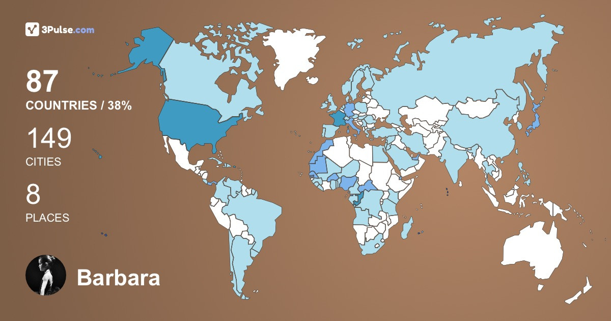 Barbara Boureau's Travel Map Image